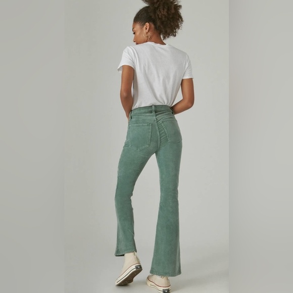 Lucky Brand Green Flare Wide Leg Jeans - Picture 3 of 11